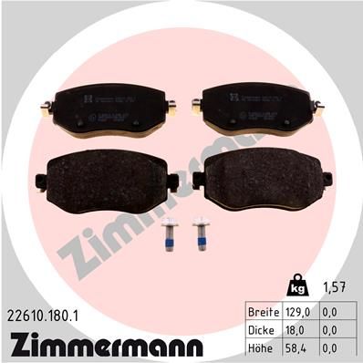ZIMMERMANN 22610.180.1 Brake Pad Set, disc brake