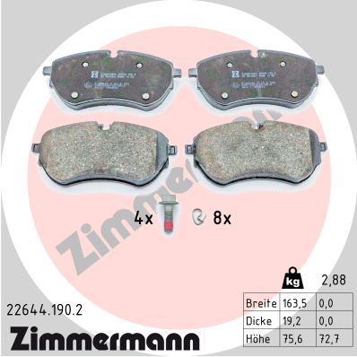 ZIMMERMANN 22644.190.2 Brake Pad Set, disc brake