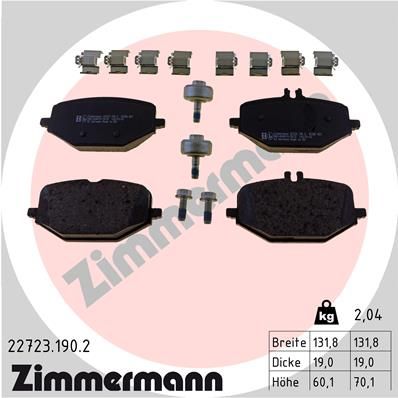 Brake Pad Set, disc brake ZIMMERMANN 22723.190.2