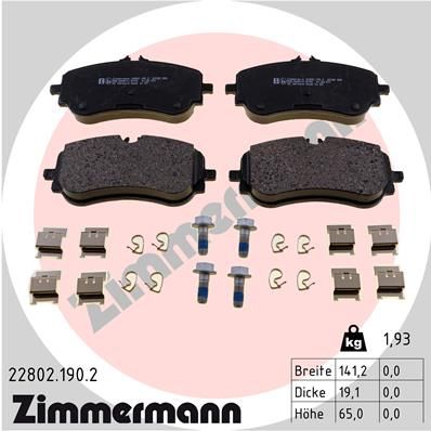 ZIMMERMANN 22802.190.2 Brake Pad Set, disc brake