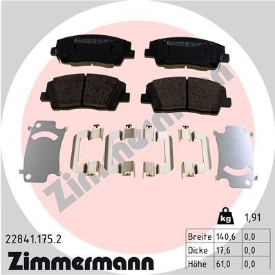ZIMMERMANN 22841.175.2 Brake Pad Set, disc brake