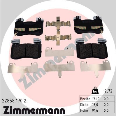 Brake Pad Set, disc brake ZIMMERMANN 22858.170.2