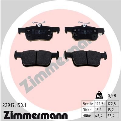 ZIMMERMANN 22917.150.1 Brake Pad Set, disc brake