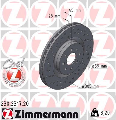 ZIMMERMANN 230.2317.20 Brake Disc