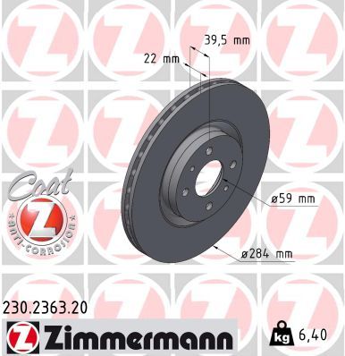 ZIMMERMANN 230.2363.20 Brake Disc