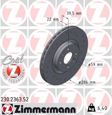 ZIMMERMANN 230.2363.52 Brake Disc