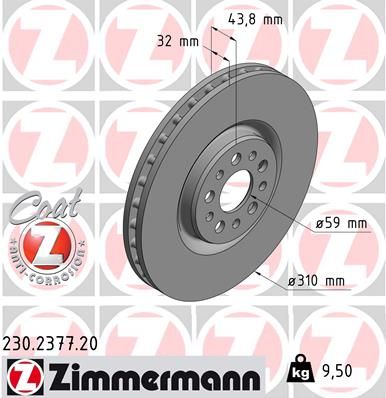 ZIMMERMANN 230.2377.20 Brake Disc