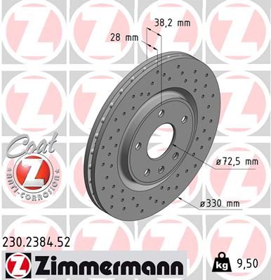 ZIMMERMANN 230.2384.52 Brake Disc