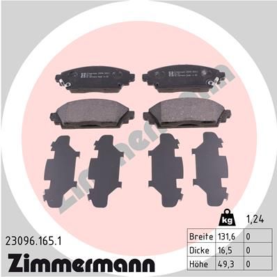 ZIMMERMANN 23096.165.1 Brake Pad Set, disc brake