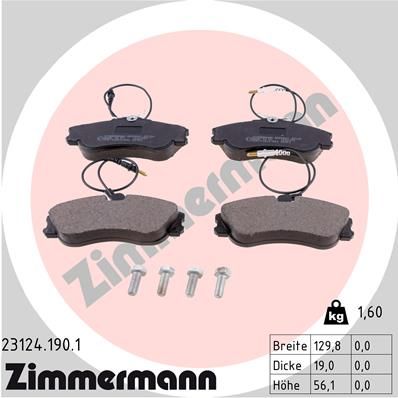 ZIMMERMANN 23124.190.1 Brake Pad Set, disc brake