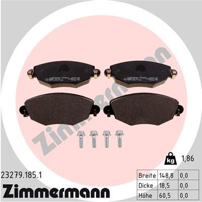 ZIMMERMANN 23279.185.1 Brake Pad Set, disc brake