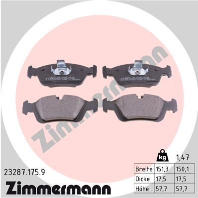 Brake Pad Set, disc brake ZIMMERMANN 23287.175.9