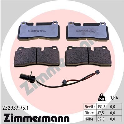 ZIMMERMANN 23293.975.1 Brake Pad Set, disc brake