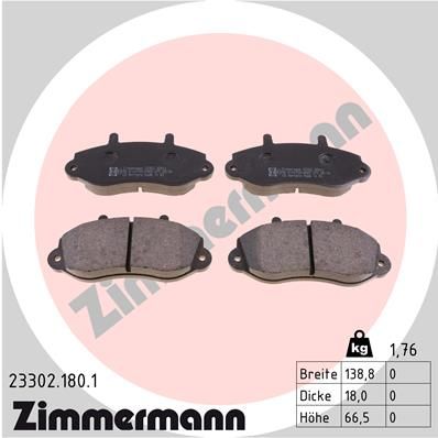 ZIMMERMANN 23302.180.1 Brake Pad Set, disc brake