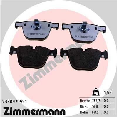 Brake Pad Set, disc brake ZIMMERMANN 23309.970.1