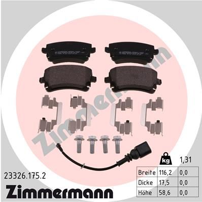 ZIMMERMANN 23326.175.2 Brake Pad Set, disc brake