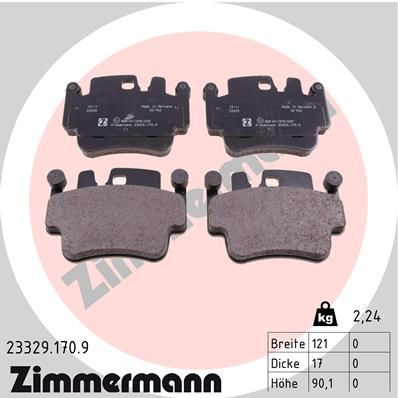 Brake Pad Set, disc brake ZIMMERMANN 23329.170.9