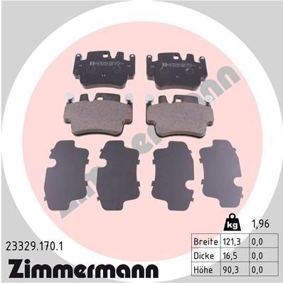 ZIMMERMANN 23329.170.1 Brake Pad Set, disc brake