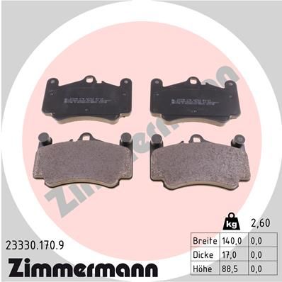 ZIMMERMANN 23330.170.9 Brake Pad Set, disc brake