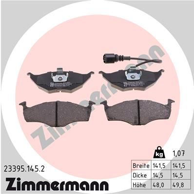 ZIMMERMANN 23395.145.2 Brake Pad Set, disc brake