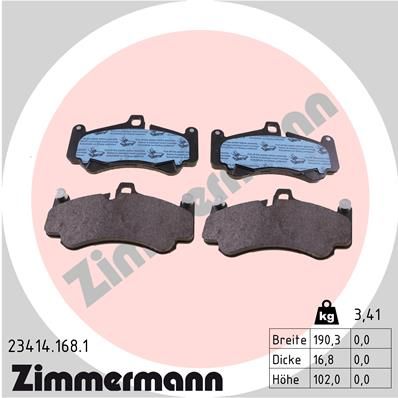 ZIMMERMANN 23414.168.1 Brake Pad Set, disc brake