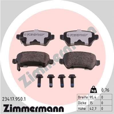 ZIMMERMANN 23417.950.1 Brake Pad Set, disc brake
