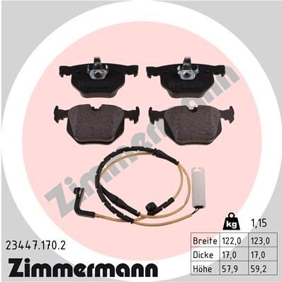ZIMMERMANN 23447.170.2 Brake Pad Set, disc brake