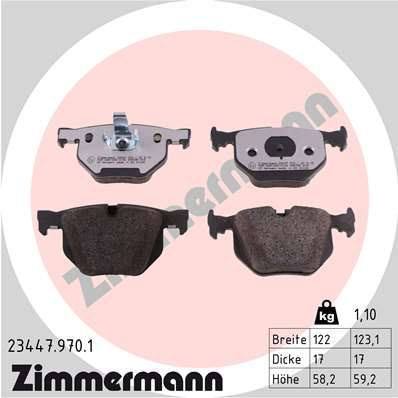 ZIMMERMANN 23447.970.1 Brake Pad Set, disc brake