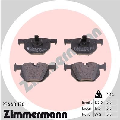 ZIMMERMANN 23448.170.1 Brake Pad Set, disc brake