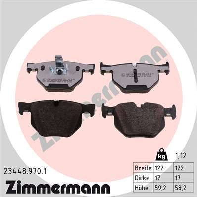 ZIMMERMANN 23448.970.1 Brake Pad Set, disc brake