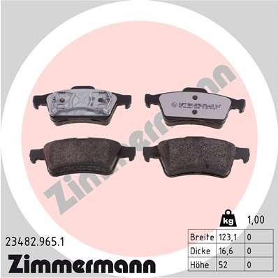 ZIMMERMANN 23482.965.1 Brake Pad Set, disc brake