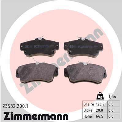 ZIMMERMANN 23532.200.1 Brake Pad Set, disc brake