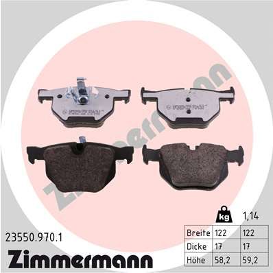 ZIMMERMANN 23550.970.1 Brake Pad Set, disc brake