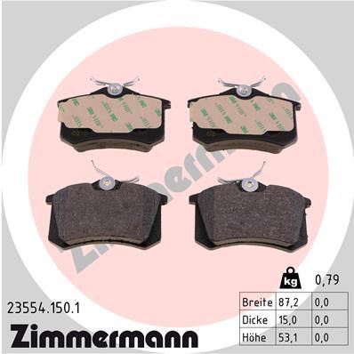 ZIMMERMANN 23554.150.1 Brake Pad Set, disc brake