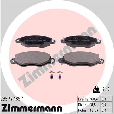 Brake Pad Set, disc brake ZIMMERMANN 23577.185.1