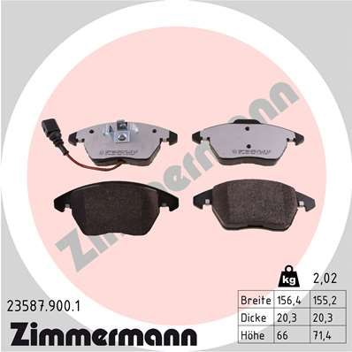 ZIMMERMANN 23587.900.1 Brake Pad Set, disc brake