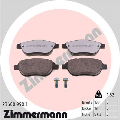 ZIMMERMANN 23600.990.1 Brake Pad Set, disc brake