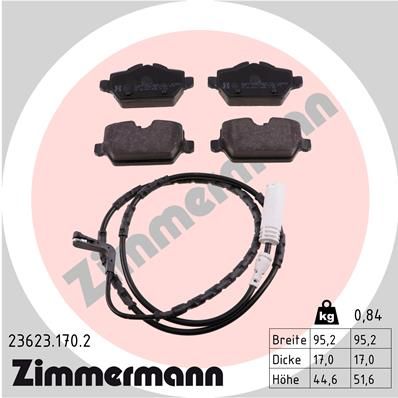 Brake Pad Set, disc brake ZIMMERMANN 23623.170.2