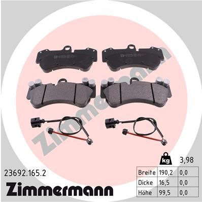 Brake Pad Set, disc brake ZIMMERMANN 23692.165.2