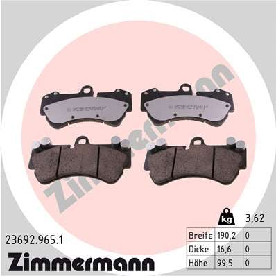 Brake Pad Set, disc brake ZIMMERMANN 23692.965.1