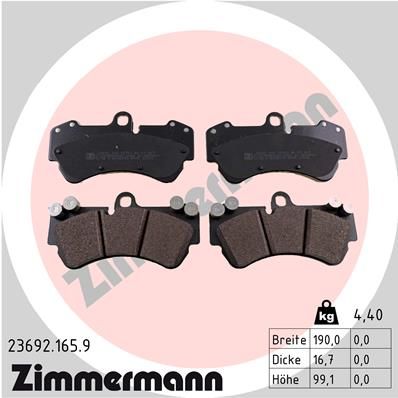 Brake Pad Set, disc brake ZIMMERMANN 23692.165.9