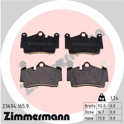 Brake Pad Set, disc brake ZIMMERMANN 23694.165.9
