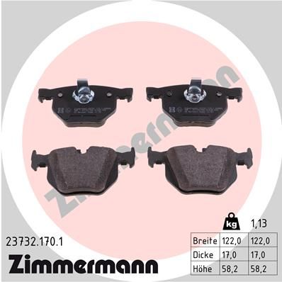 ZIMMERMANN 23732.170.1 Brake Pad Set, disc brake