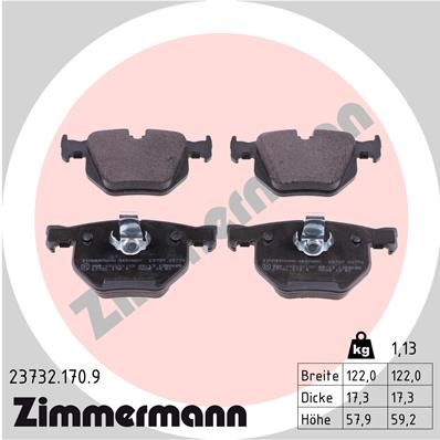 ZIMMERMANN 23732.170.9 Brake Pad Set, disc brake