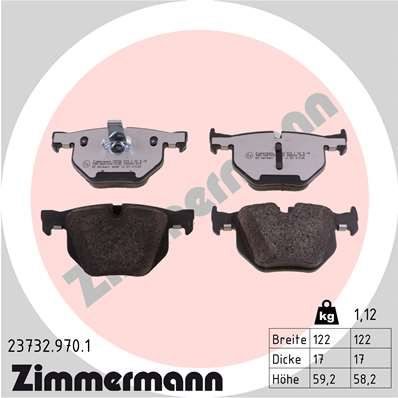 ZIMMERMANN 23732.970.1 Brake Pad Set, disc brake