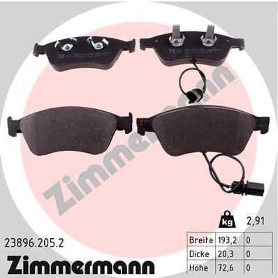 ZIMMERMANN 23896.205.2 Brake Pad Set, disc brake