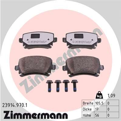 Brake Pad Set, disc brake ZIMMERMANN 23914.970.1