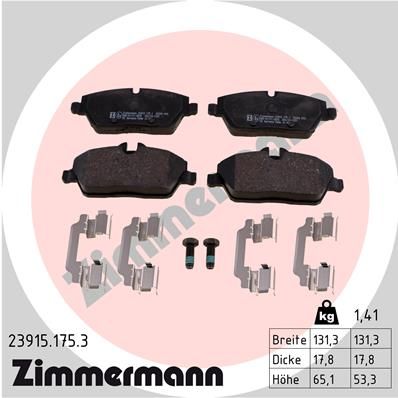 ZIMMERMANN 23915.175.3 Brake Pad Set, disc brake