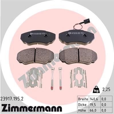 ZIMMERMANN 23917.195.2 Brake Pad Set, disc brake