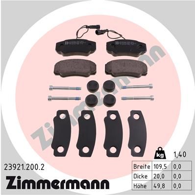 ZIMMERMANN 23921.200.2 Brake Pad Set, disc brake
